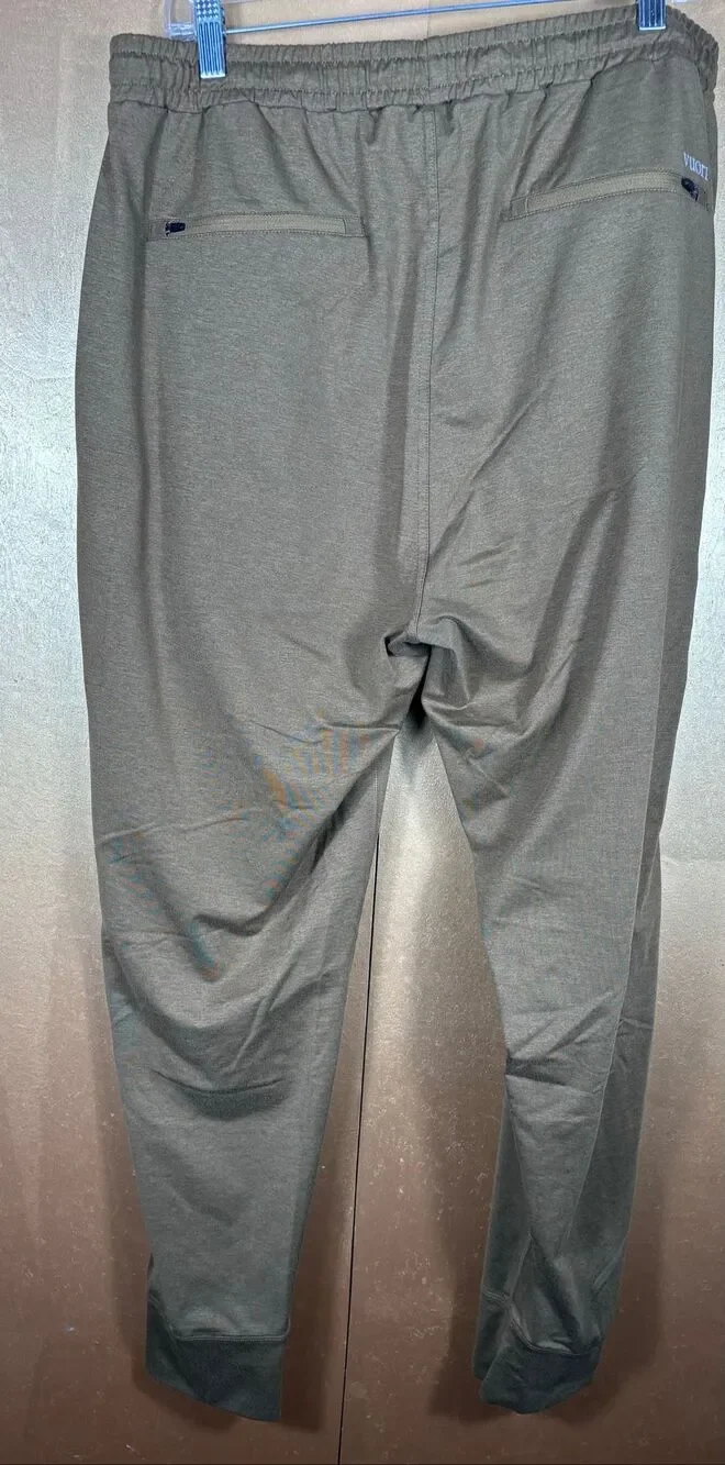 Vuori Olive Brown Joggers with Blue Drawstring